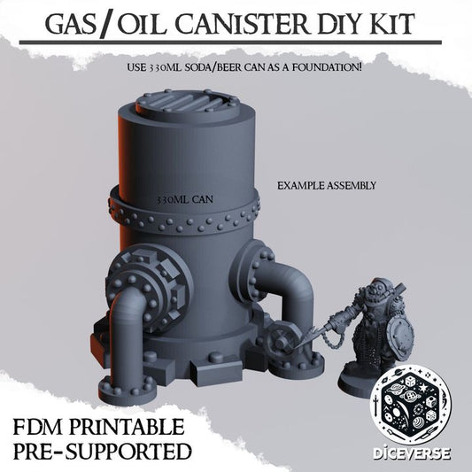 Gas/Oil Canister DIY Kit - Trench Crusade Gas Tank Terrain