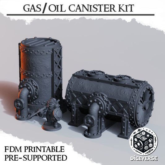 Gas/Oil Canister Kit - Trench Crusade Gas Tank Terrain