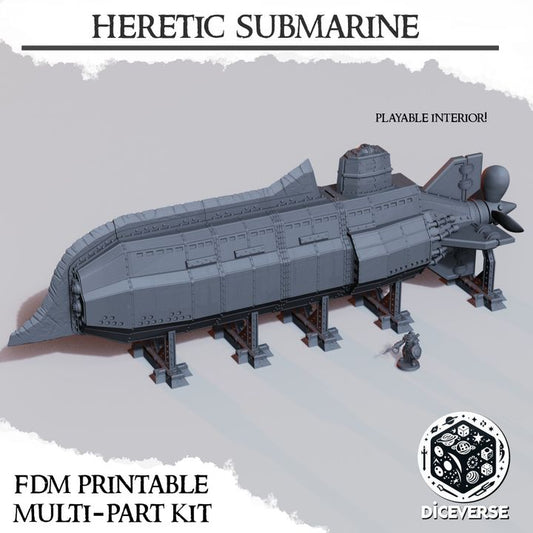 Heretic Submarine – Trench Crusade Naval Terrain Kit