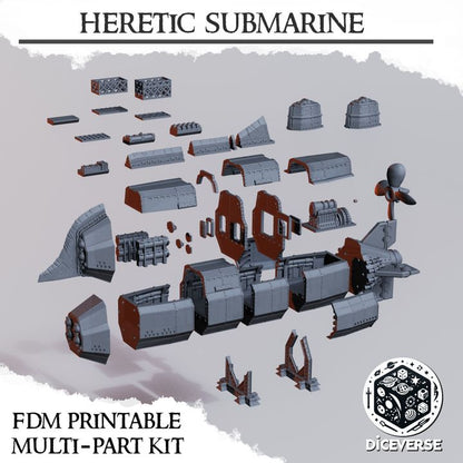 Heretic Submarine – Trench Crusade Naval Terrain Kit