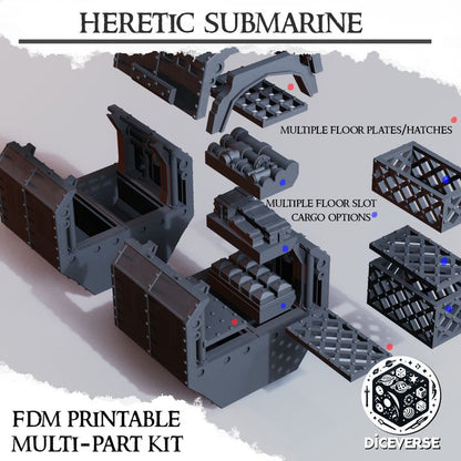 Heretic Submarine – Trench Crusade Naval Terrain Kit