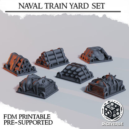 Naval Train Yard Set – Trench Crusade Shipyard Terrain
