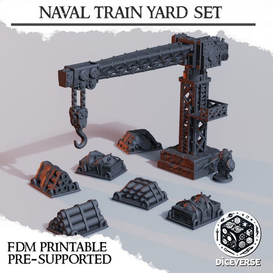 Naval Train Yard Set – Trench Crusade Shipyard Terrain