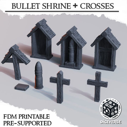 Bullet Shrines & Crosses - Trench Crusade Scatter Terrain