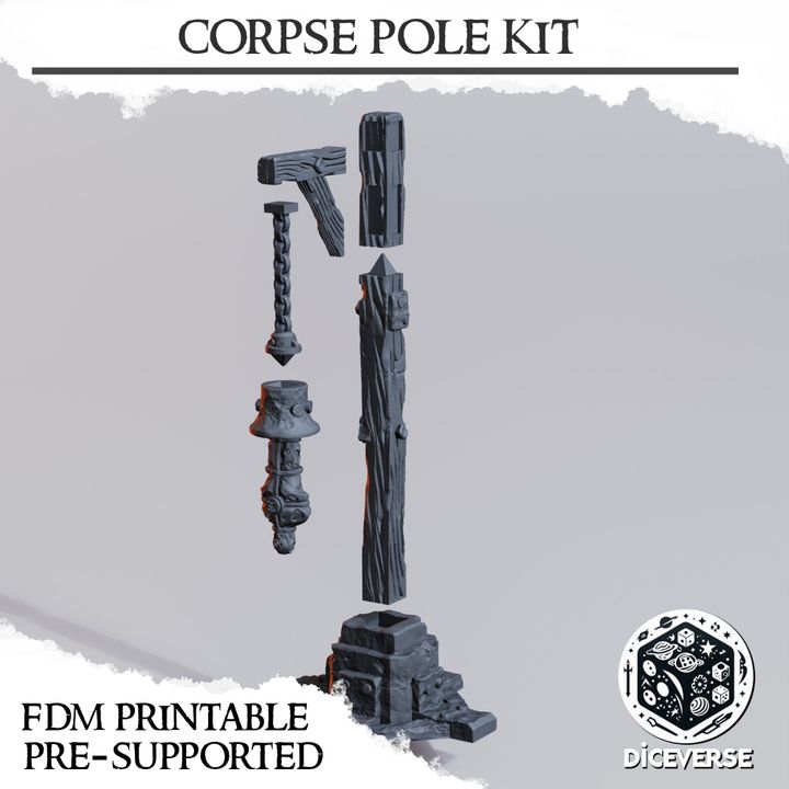 Corpse Pole Kit - Trench Crusade Unholy Scatter Terrain
