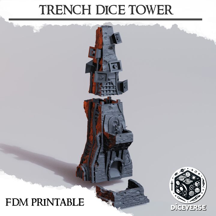 Trench Dice Tower - Trench Crusade Terrain Dice Tower