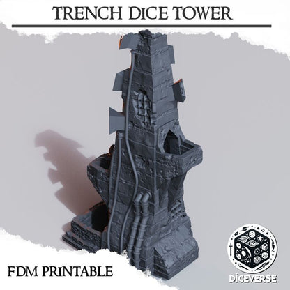 Trench Dice Tower - Trench Crusade Terrain Dice Tower