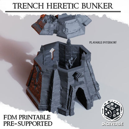 Heretic Bunker - Trench Crusade Bunker Terrain Kit