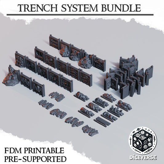 Trench System Bundle - Trench Crusade Modular Trench Network Terrain
