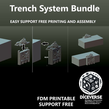 Trench System Bundle - Trench Crusade Modular Trench Network Terrain