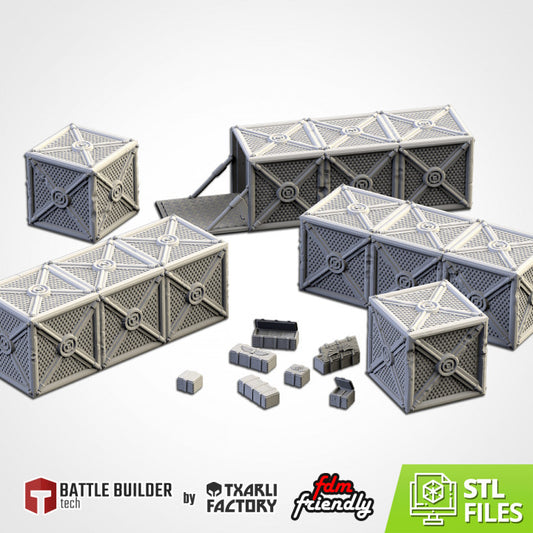 Provisions & Containers – Sci-Fi Scatter Terrain for 28–32mm Wargames