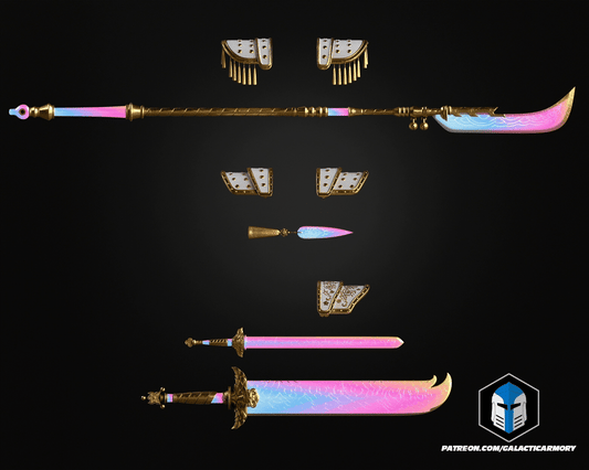 KPOP Demon Hunters – Mira, Rumi, and Zoey Sets (Cosplay Armor & Weapons)