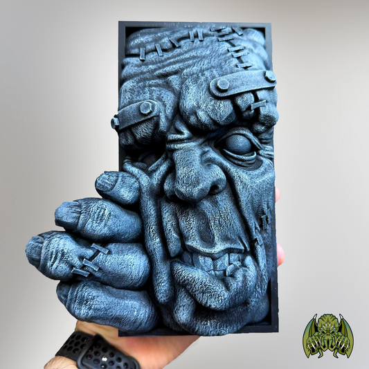 Patchwork Horror – Frankenstein Book Nook or Bookend Set