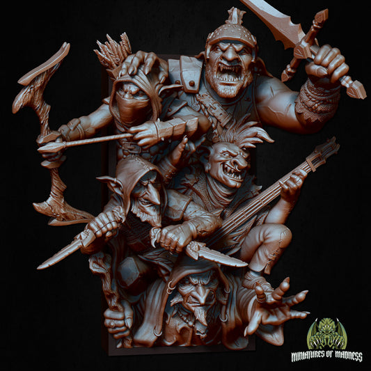 Mischief Shelf Mob – Goblin Book Nook or Bookend Set