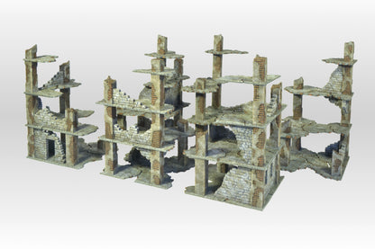 Concrete Building Ruins – Modular Terrain for 28–32mm Wargames
