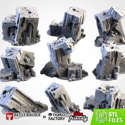 Basalt Crystals – Modular Rock Formations for 28–32mm Games