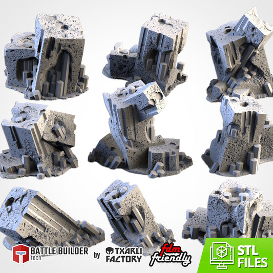 Basalt Crystals – Modular Rock Formations for 28–32mm Games