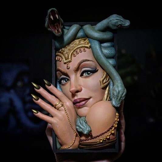 Gaze of the Gorgon – Medusa Book Nook or Bookend Set