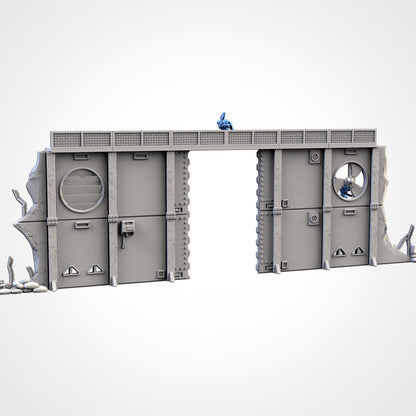 Modular Defenses – Industrial Wall System for 28–32mm Wargaming