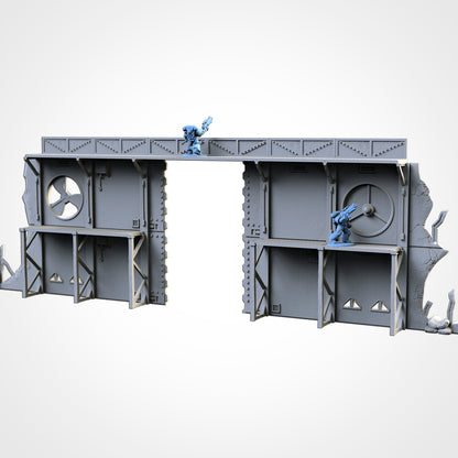 Modular Defenses – Industrial Wall System for 28–32mm Wargaming