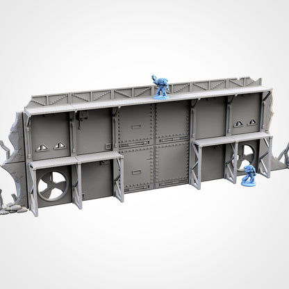 Modular Defenses – Industrial Wall System for 28–32mm Wargaming