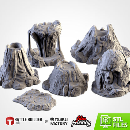 Volcanic Terrain – Lava Flow Scenery for 28–32mm Games