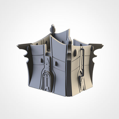 Xeno Buildings (Space Elves) – Alien Architecture Terrain for 28–32mm Games