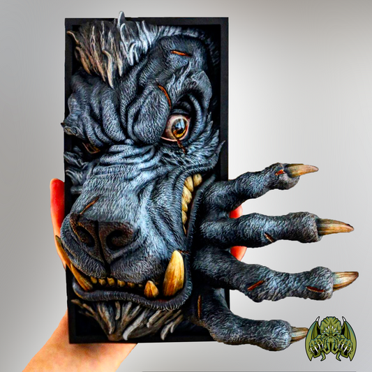 Moonfang Terror – Werewolf Book Nook or Bookend Set