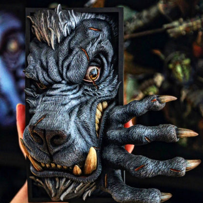 Moonfang Terror – Werewolf Book Nook or Bookend Set